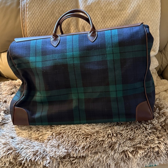 Elegant Green and Brown Men's Duffel Bag - Picture 2 of 7